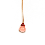 Catena Luna Pomellato Pendente in Quarzo Rosa Taglio Cabochon ketercomprooro